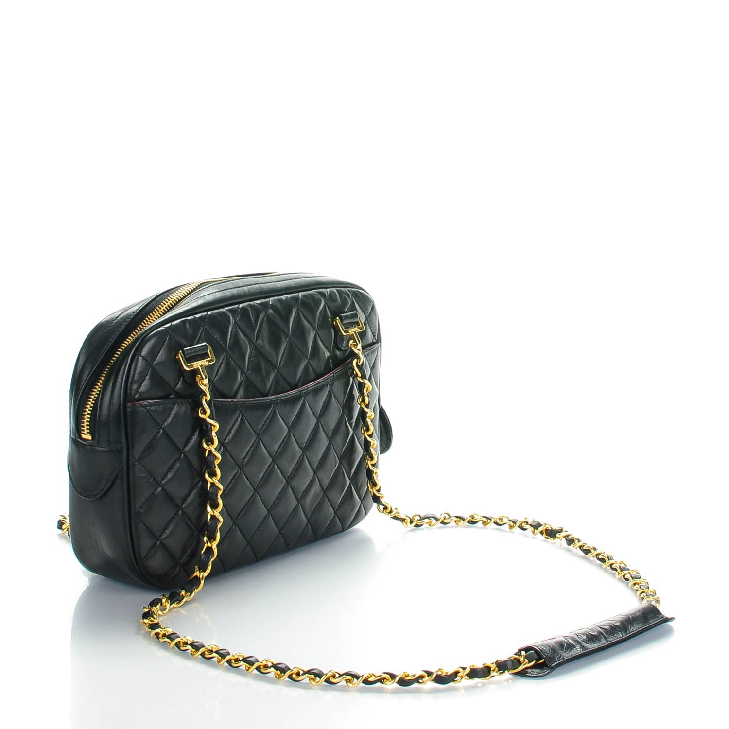 Chanel Lambskin Quilted Shoulder Bag Black 4 of 9