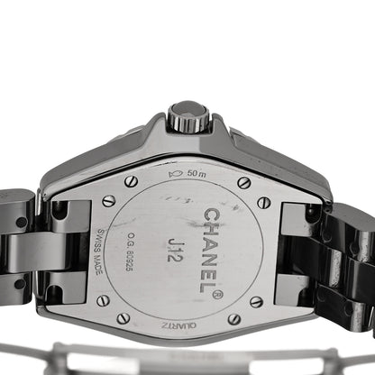 Chanel Titanium Ceramic Diamond Bezel 33mm J12 Quartz Watch 4 of 5