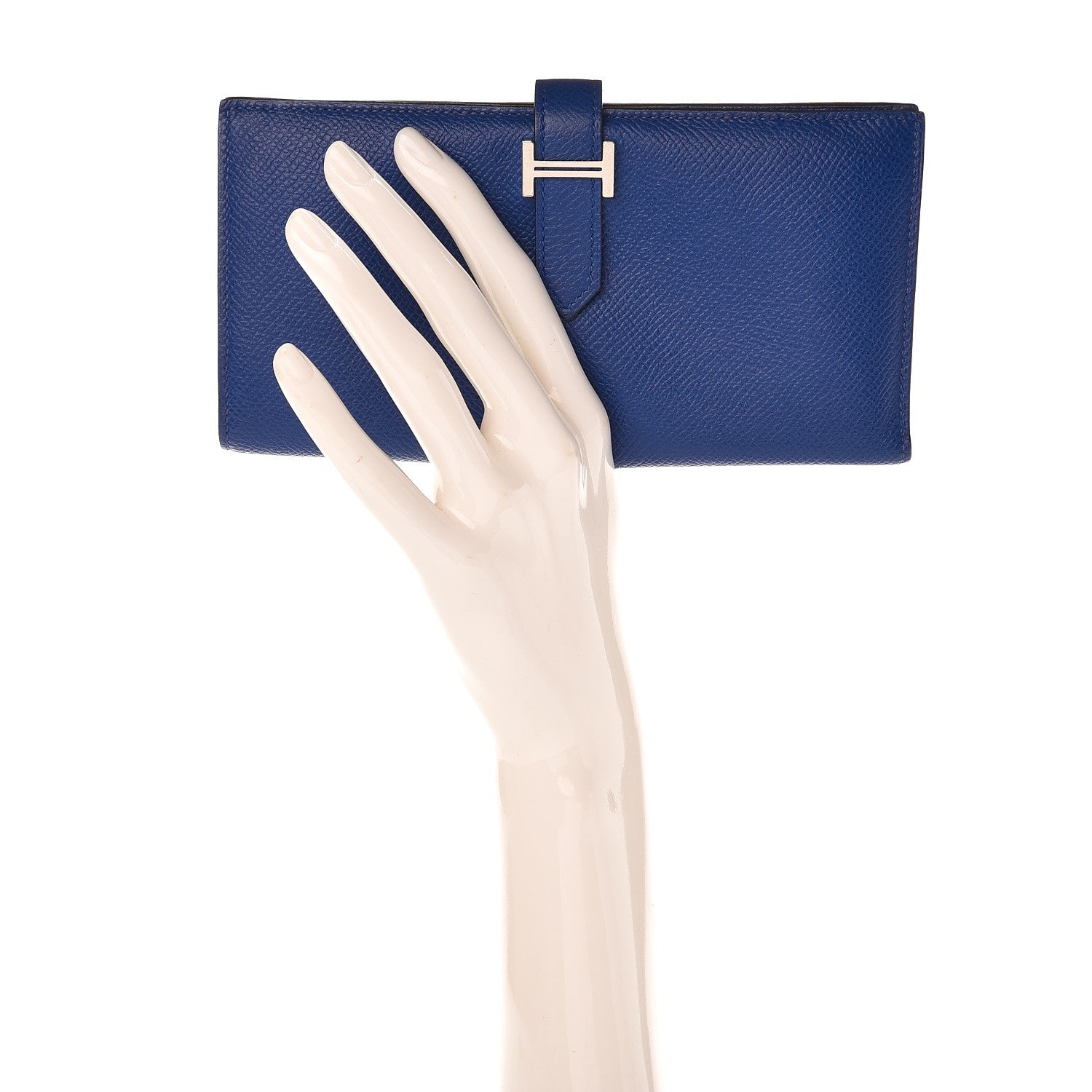 Hermes Epsom Bearn Gusset Wallet Bleu Electrique 2 of 10