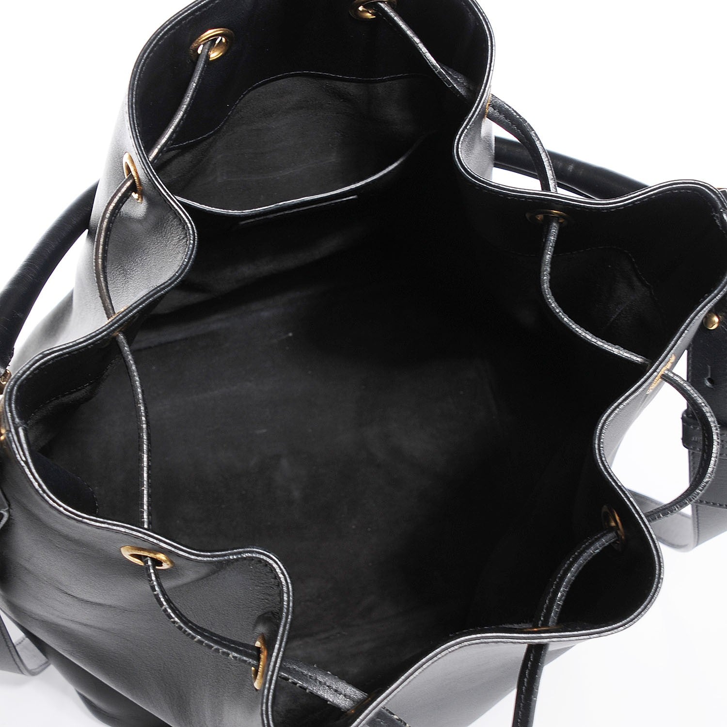 Saint Laurent Calfskin Large Emmanuelle Bucket Bag Black 4 of 7