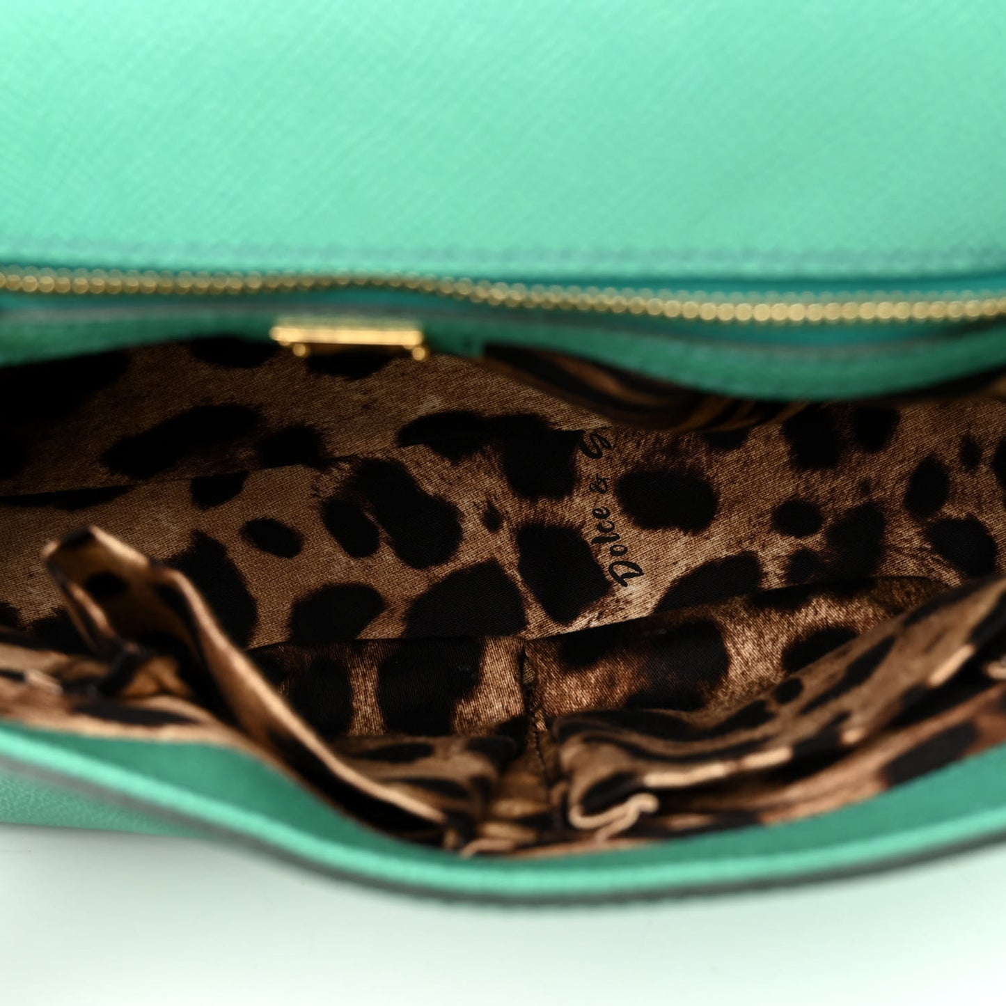 DOLCE &amp; GABBANA Dauphine Calfskin Medium Miss Sicily Satchel Verde Muschio