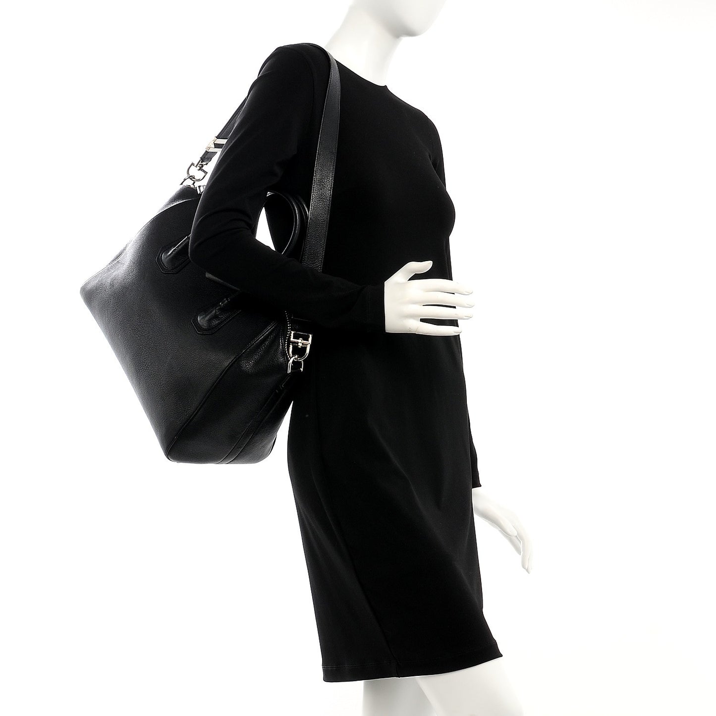 Sugar Goatskin Medium Antigona Black