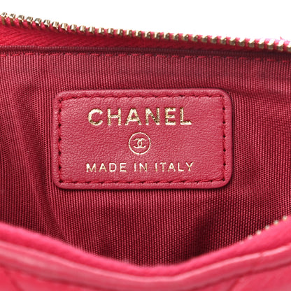 Chanel Shiny Goatskin Quilted Chanel 19 Phone and Card Holder Red 6 of 7