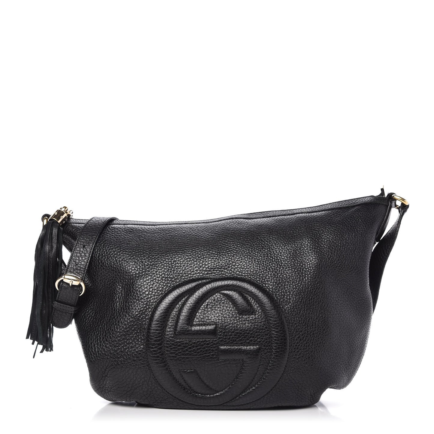 Pebbled Calfskin Medium Soho Hobo Black