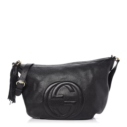 Gucci Pebbled Calfskin Medium Soho Hobo Black 1 of 12