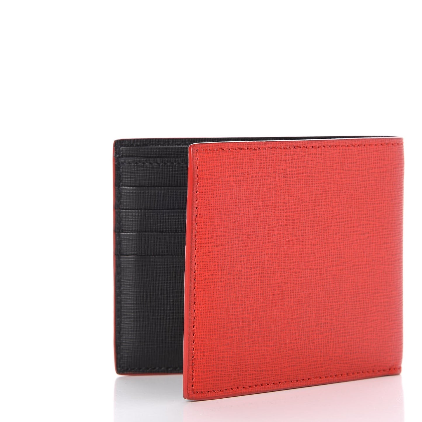 Vitello Elite Flamingo Lightning Monster Eyes Bi-Fold Wallet Rosso White Black