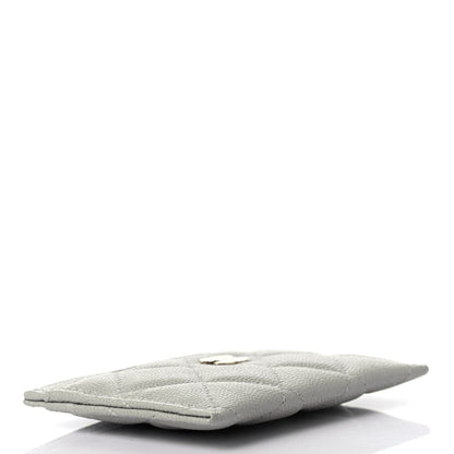Chanel Caviar Quilted Card Holder Grey 3 of 4