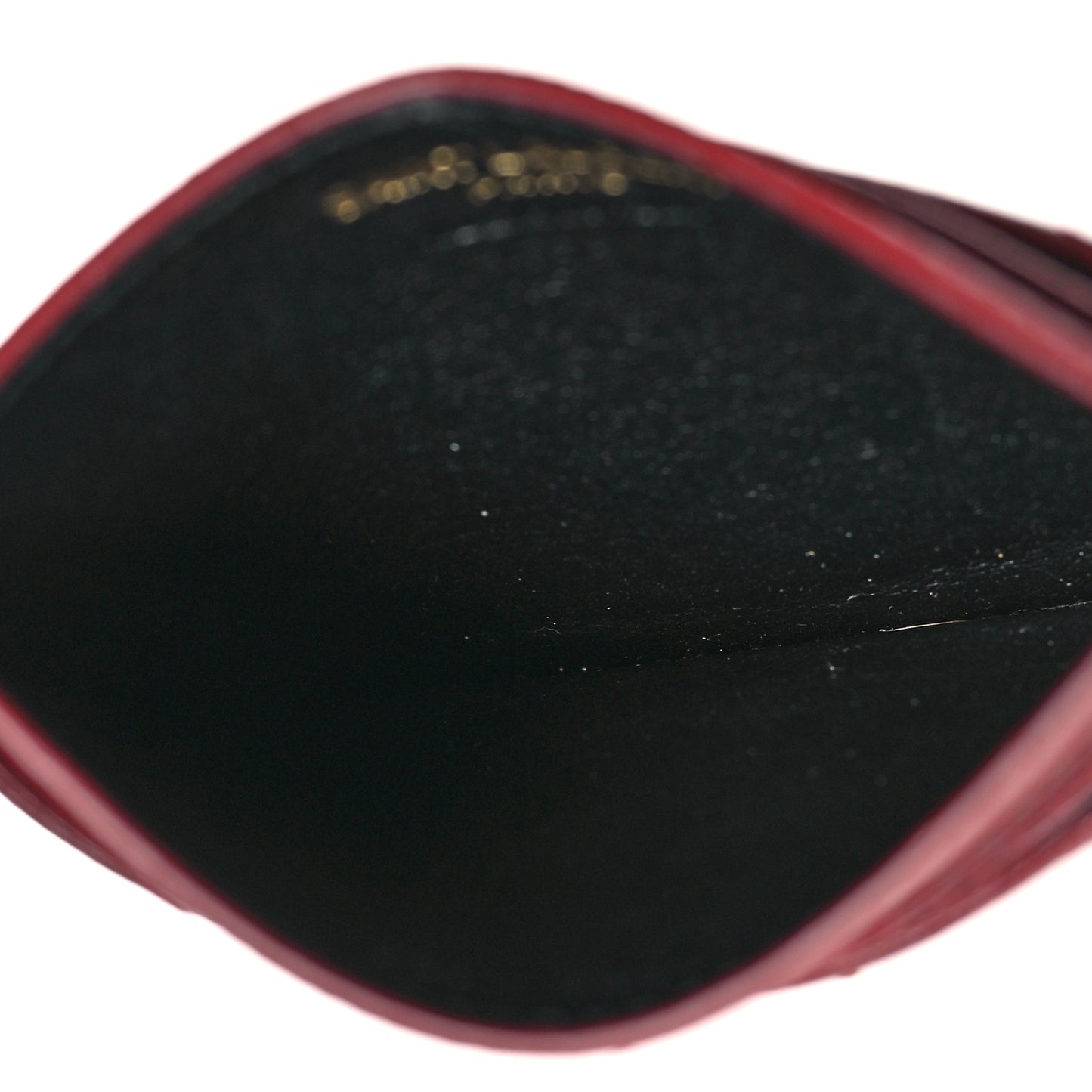 Grain De Poudre Matelasse Chevron Monogram Credit Card Case Opyum Red