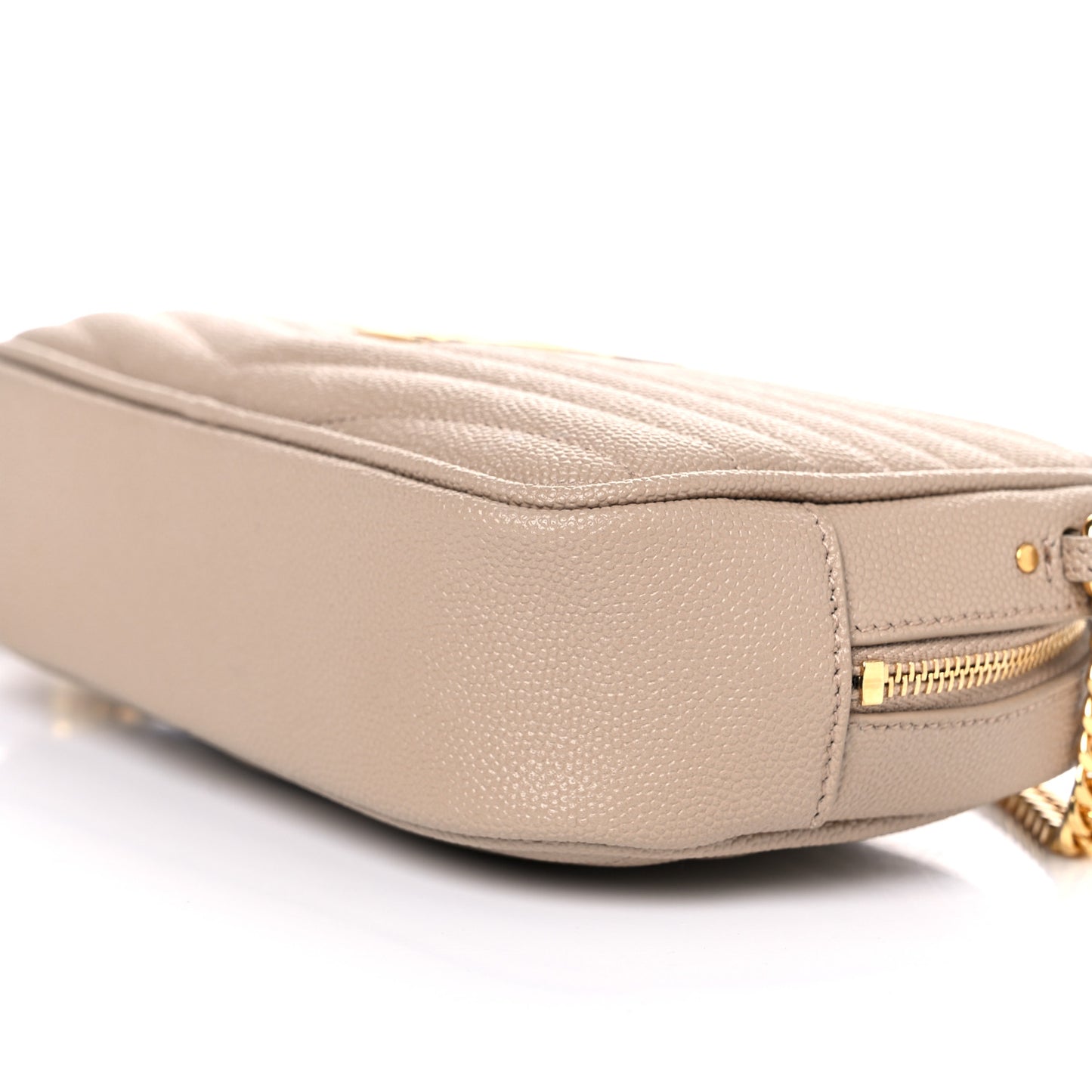 Grain De Poudre Matelasse Monogram Mini Lou Camera Bag Dark Latte