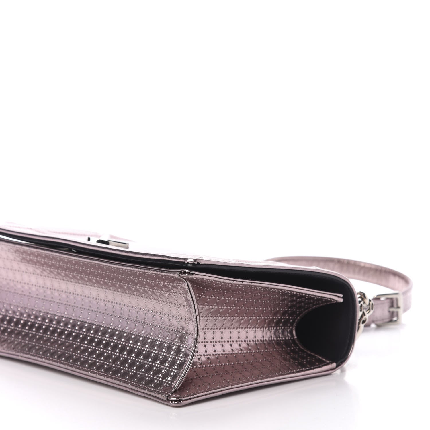 Christian Dior Metallic Patent Micro-Cannage Medium Diorama Flap Bag Hyper Pink 10 of 12
