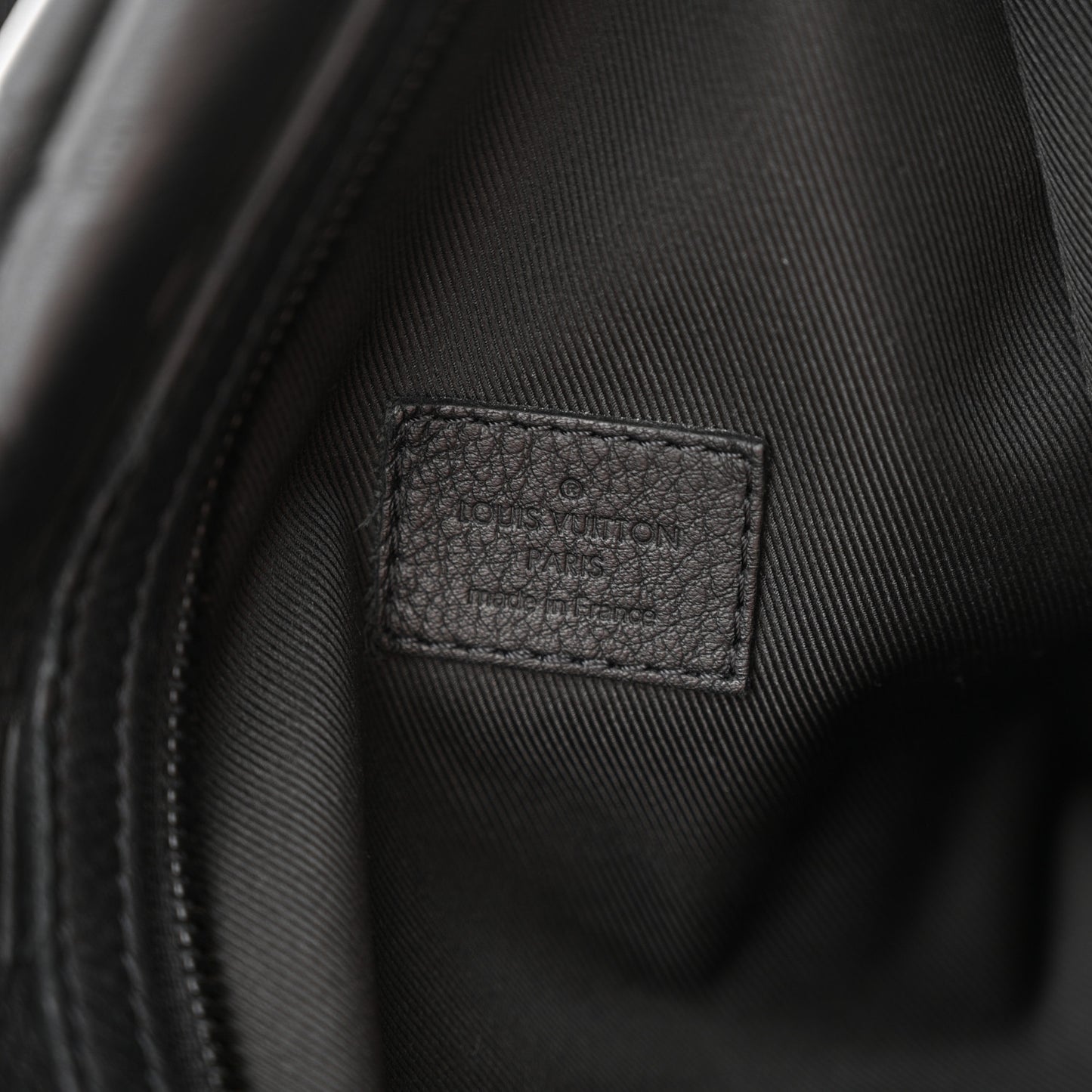 Calfskin Shadow Monogram Duo Slingbag Black