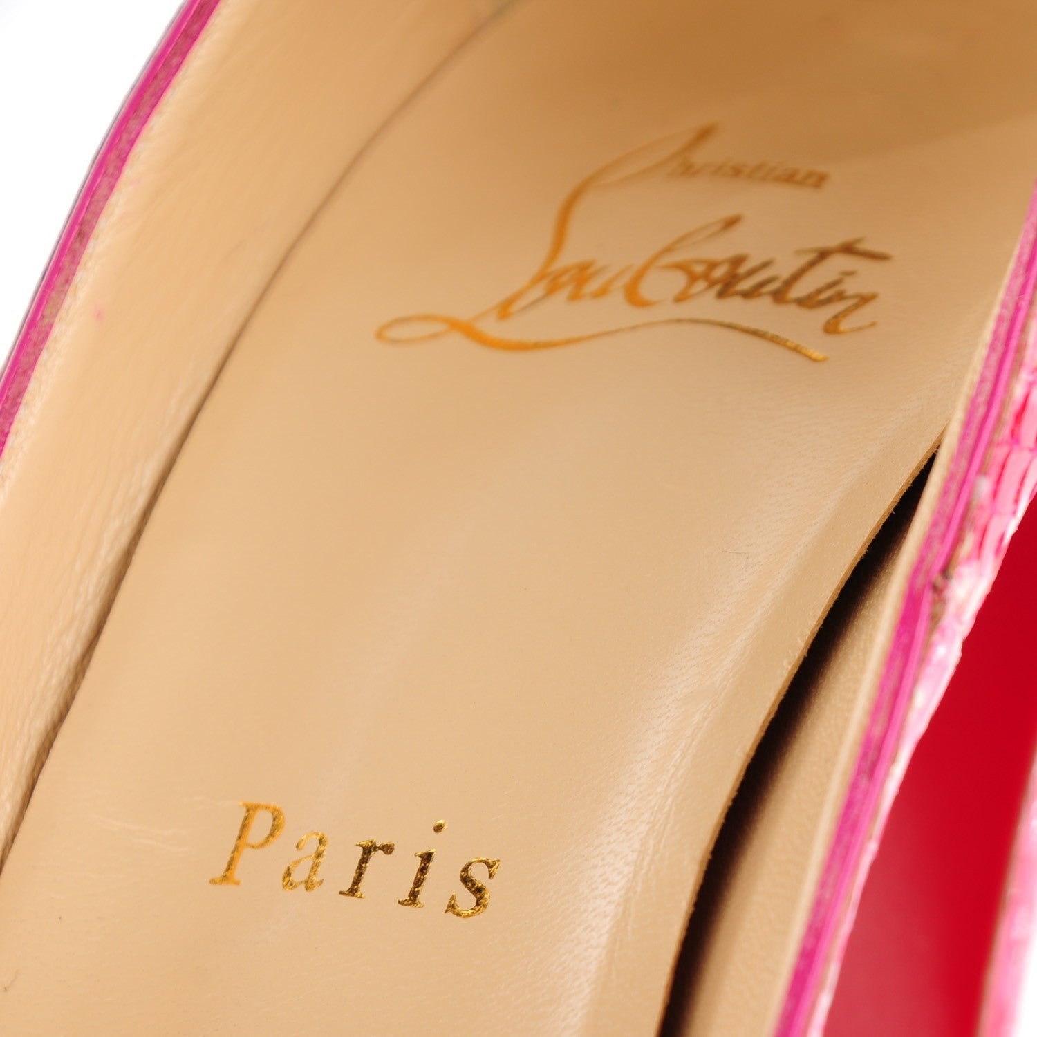 Christian Louboutin Python Lady Peep 150 Pumps 37.5 Rose Matador 8 of 10