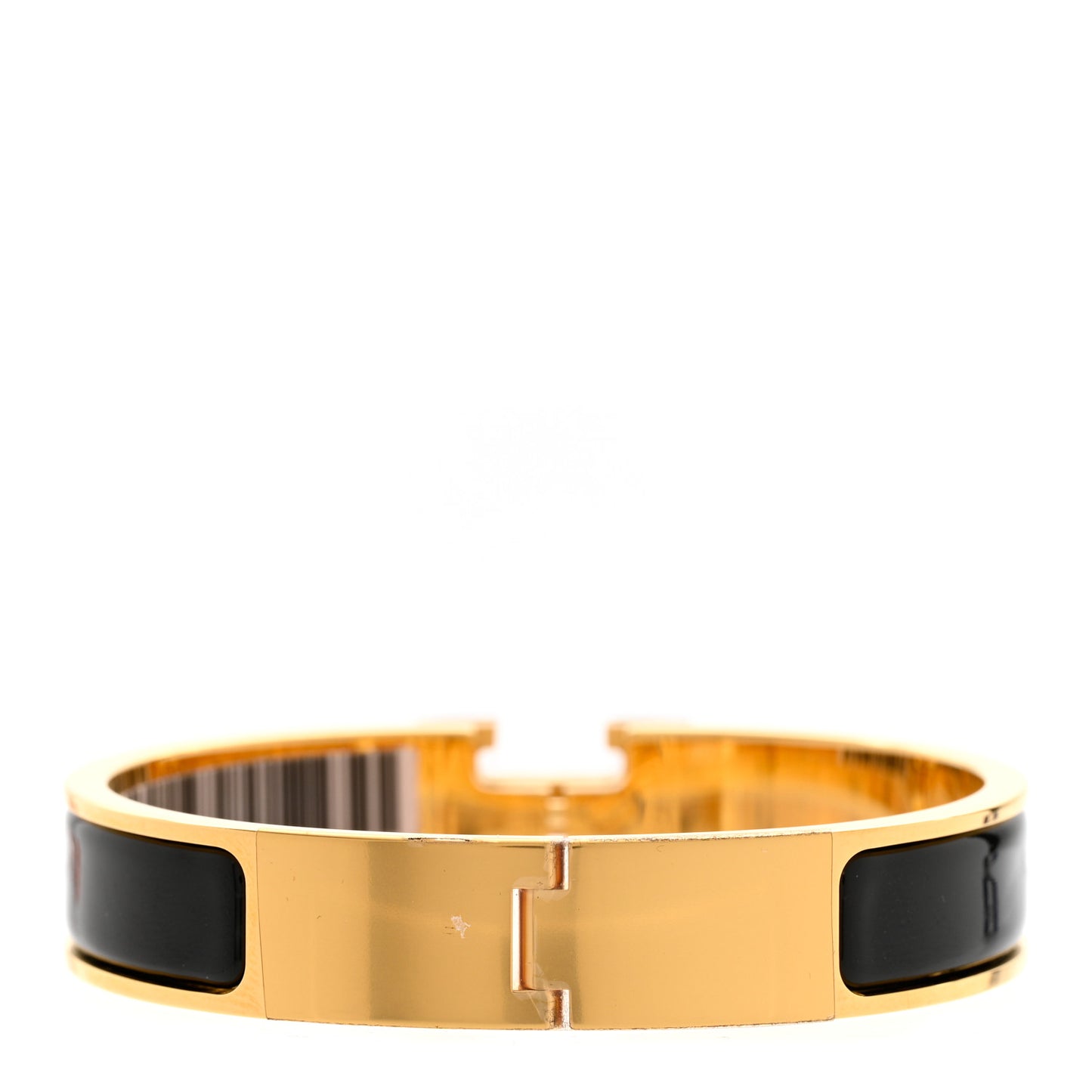 Enamel Narrow Clic Clac H Bracelet PM Black