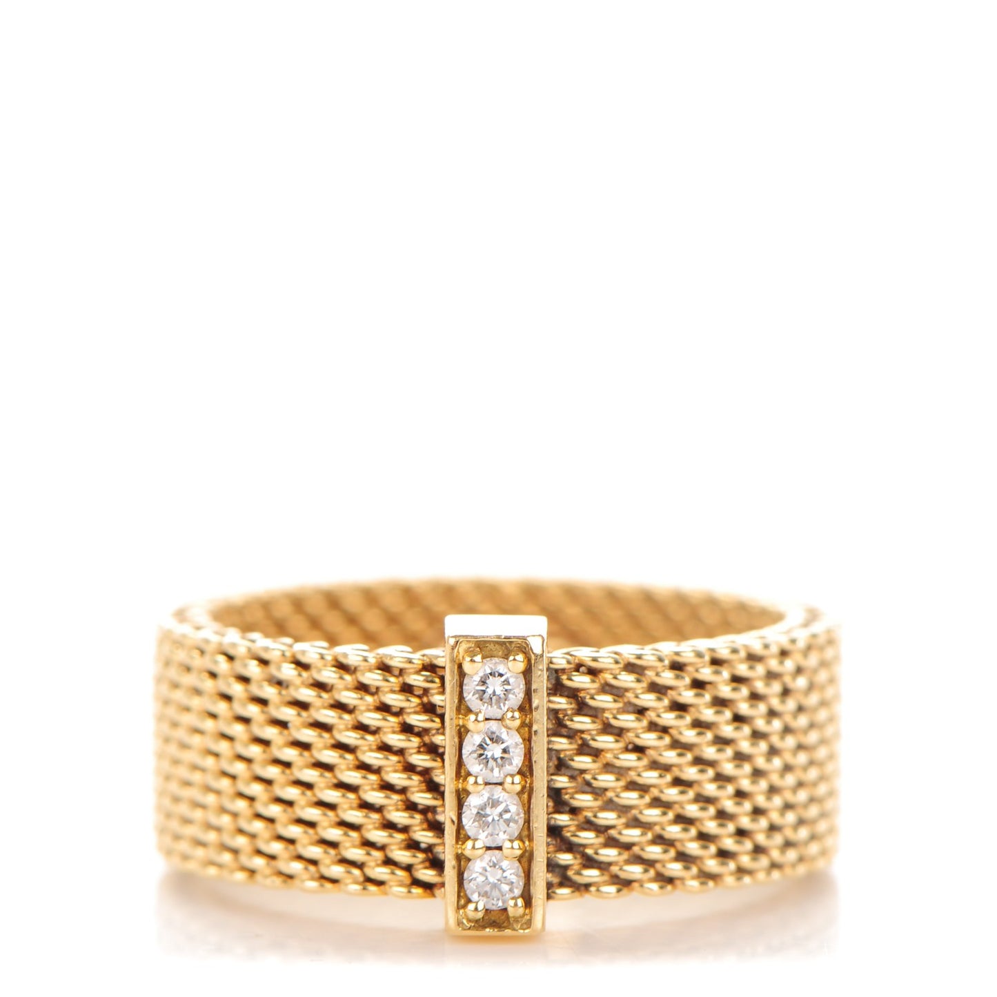 18K Yellow Gold 4 Diamond Somerset Ring 5.75