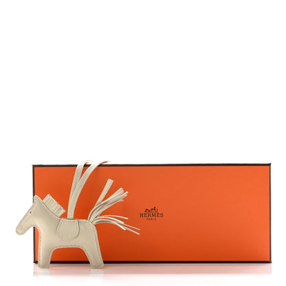 Hermes Lambskin Rodeo Horse Bag Charm PM Craie 4 of 4