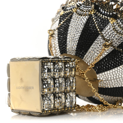 Judith Leiber Crystal Pearl Amelia Hot Air Balloon Minaudiere Clutch Gold 9 of 10
