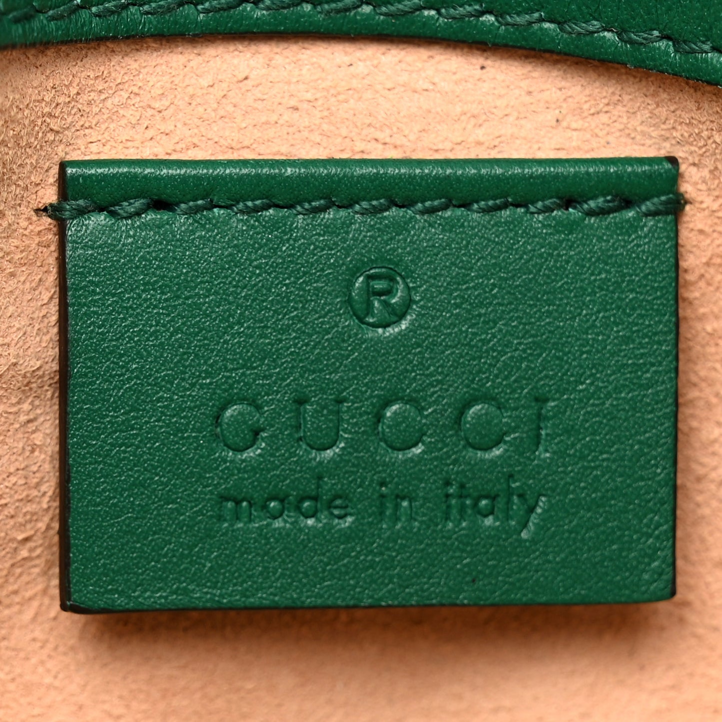 Calfskin Matelasse Super Mini GG Marmont Shoulder Bag Emerald Green