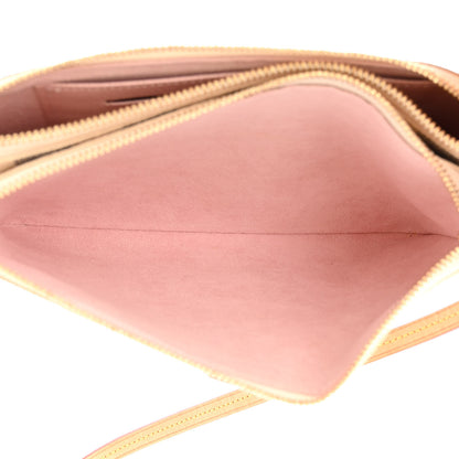 Louis Vuitton Damier Azur Double Zip Pochette 7 of 13