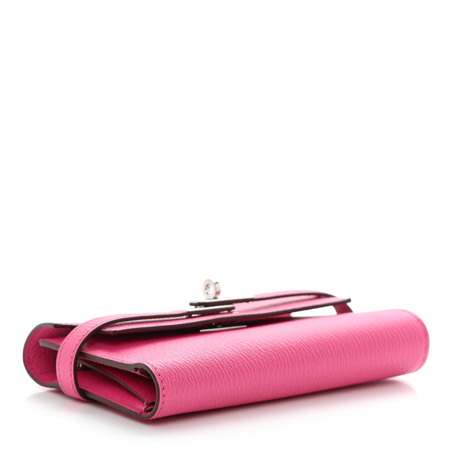 Chevre Mysore Medium Kelly Wallet Rose Shocking