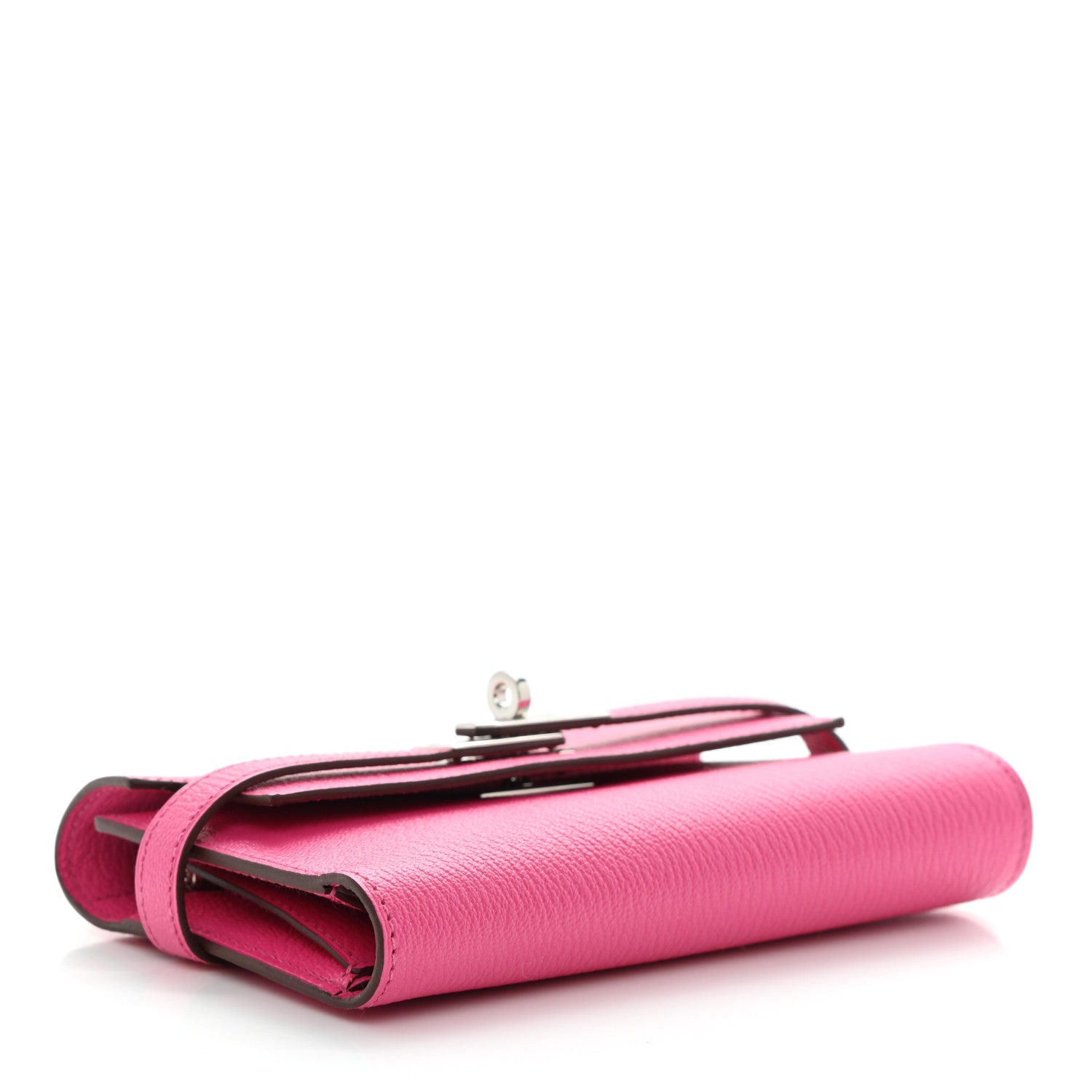 Hermes Chevre Mysore Medium Kelly Wallet Rose Shocking 4 of 8