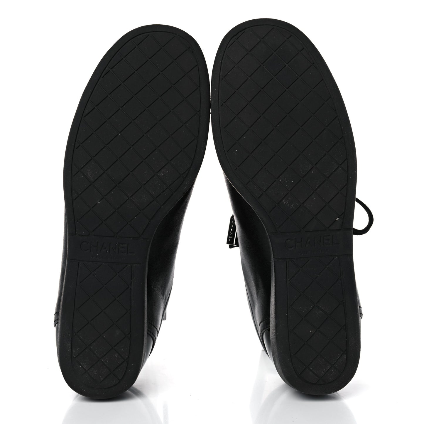 Lambskin Patent Cap Toe CC Sneakers 37.5 Black