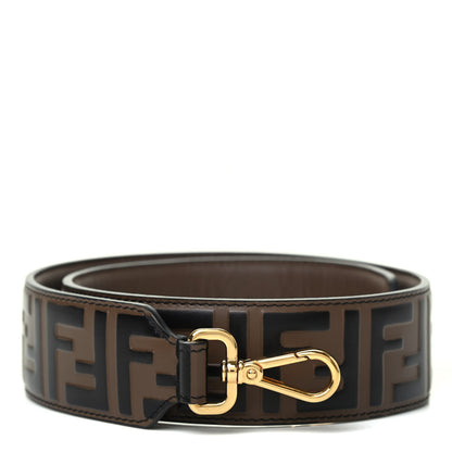 Fendi Vitello Century Bi-Color FF 1974 Embossed Strap You Maya Black 1 of 3