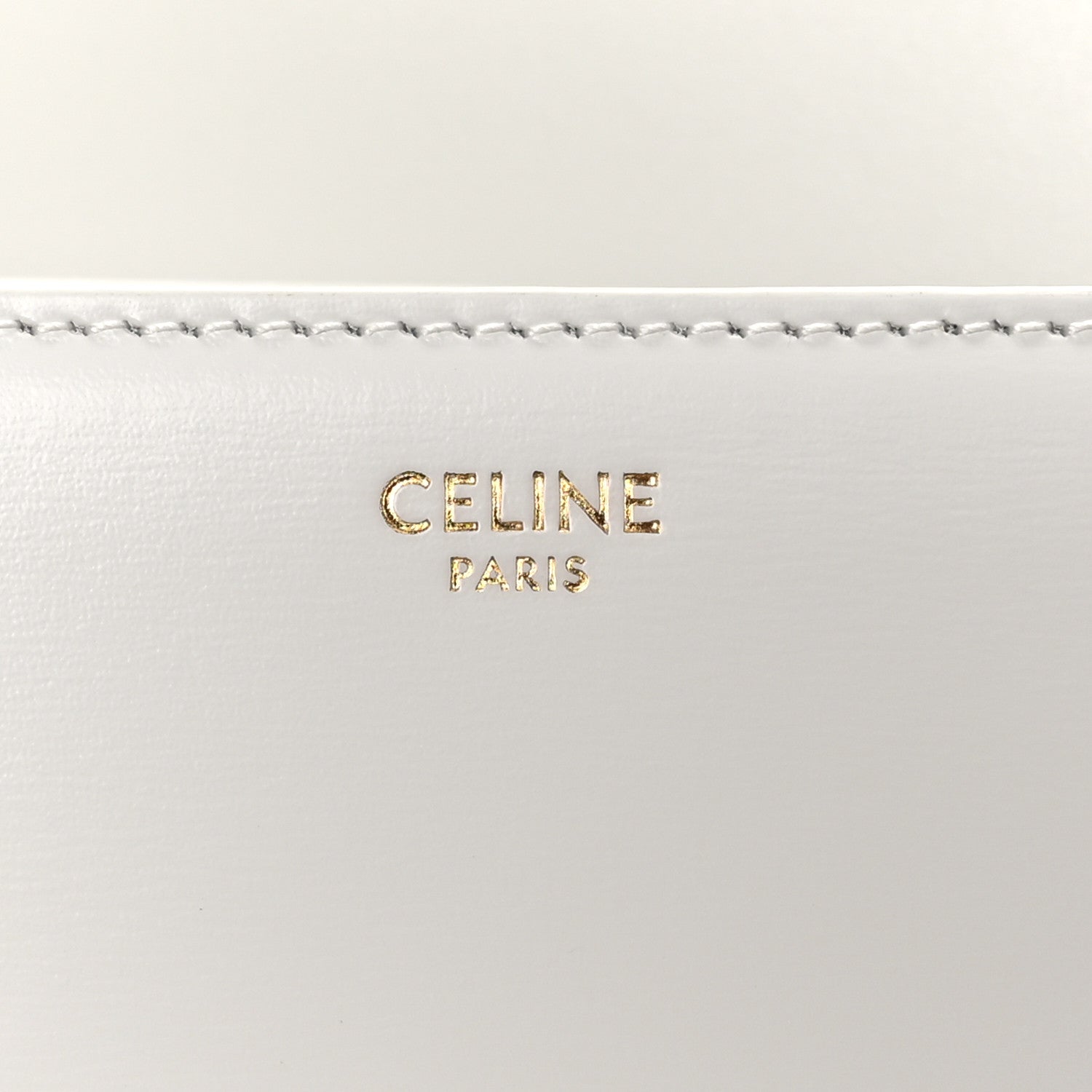 Celine Shiny Calfskin Teen Triomphe Arctic White 6 of 9