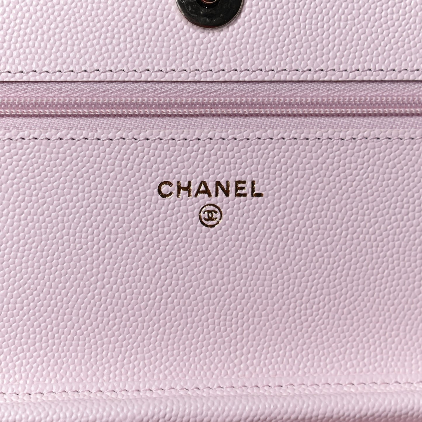 Caviar Quilted Wallet On Chain WOC Light Pink