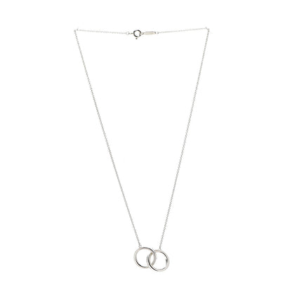 Tiffany Sterling Silver 1837 Interlocking Circles Pendant Necklace 2 of 6