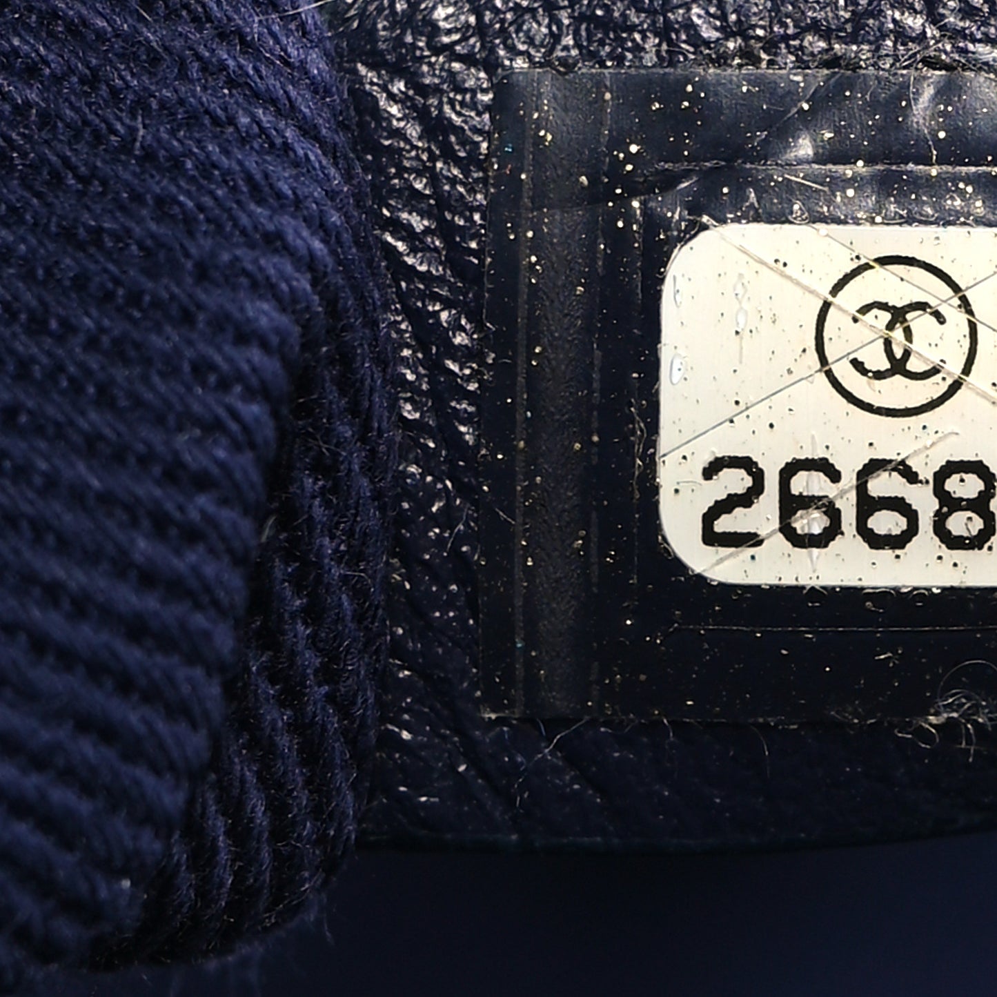 Denim Quilted Large Coco Handle Shopping Tote Blue