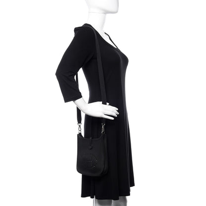 Hermes Taurillon Clemence Evelyne TPM Black 2 of 11