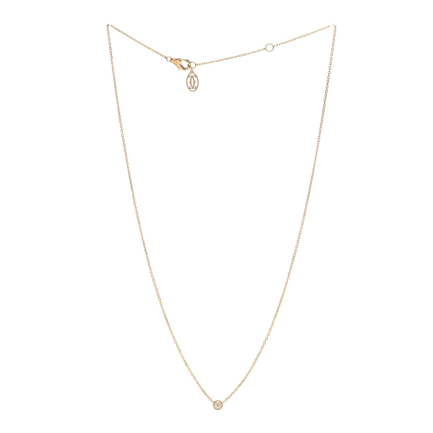 Cartier 18K Yellow Gold Diamond XS D'Amour Pendant Necklace 3 of 6