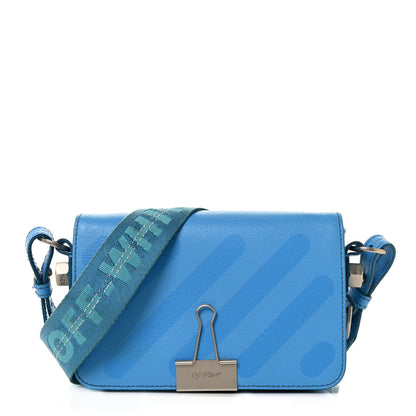 Off-White Saffiano Striped Mini Diag Binder Clip Bag Blue 1 of 7