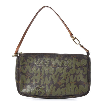 Louis Vuitton Monogram Graffiti Pochette Accessories Kaki 1 of 13
