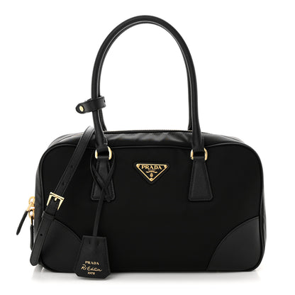Prada Re-Nylon Saffiano Medium Re-Edition 1978 Two Handle Bag Black 1 of 10