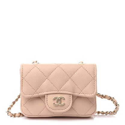 Chanel Caviar Quilted Mini Chain Belt Bag Light Beige 1 of 7