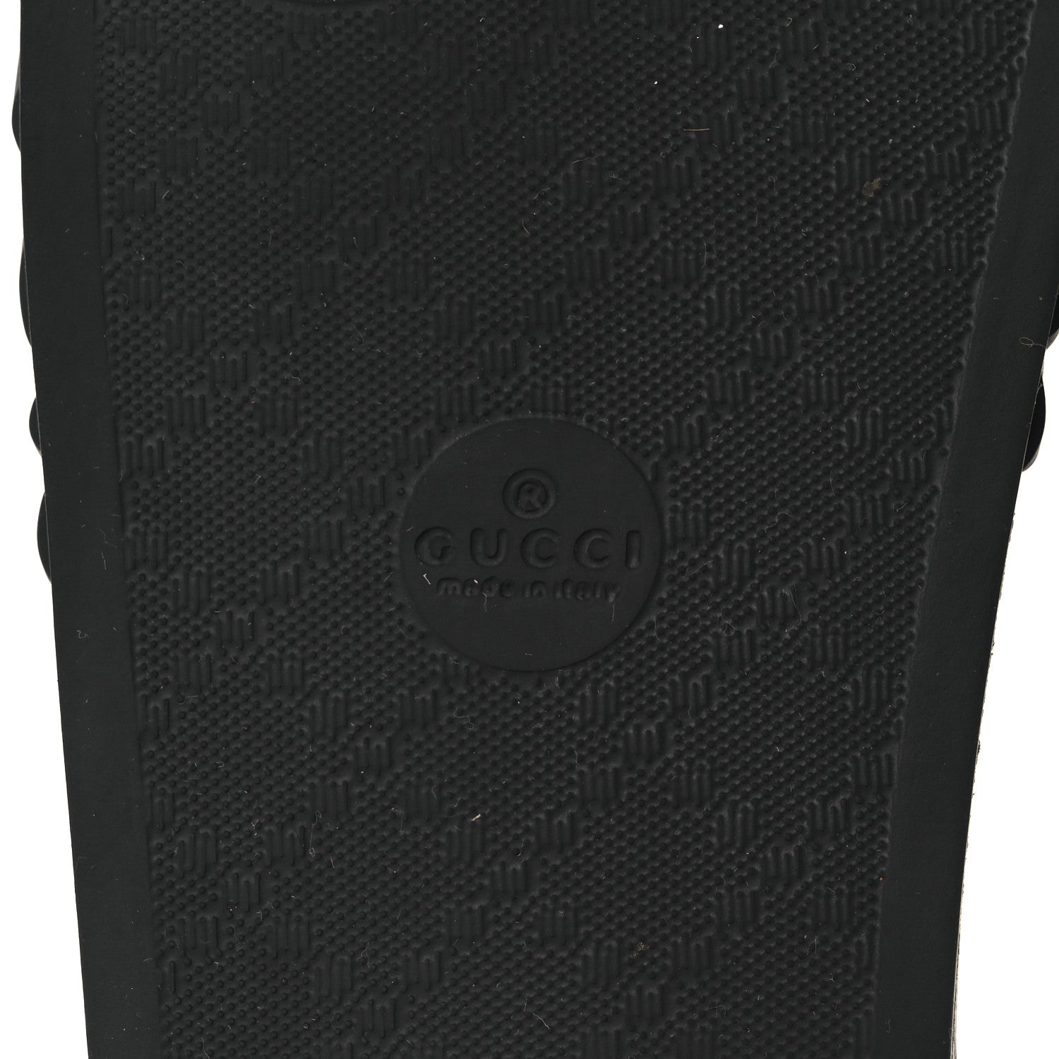 Gucci Rubber Matelasse Womens Slide Sandals 35 Black 6 of 10