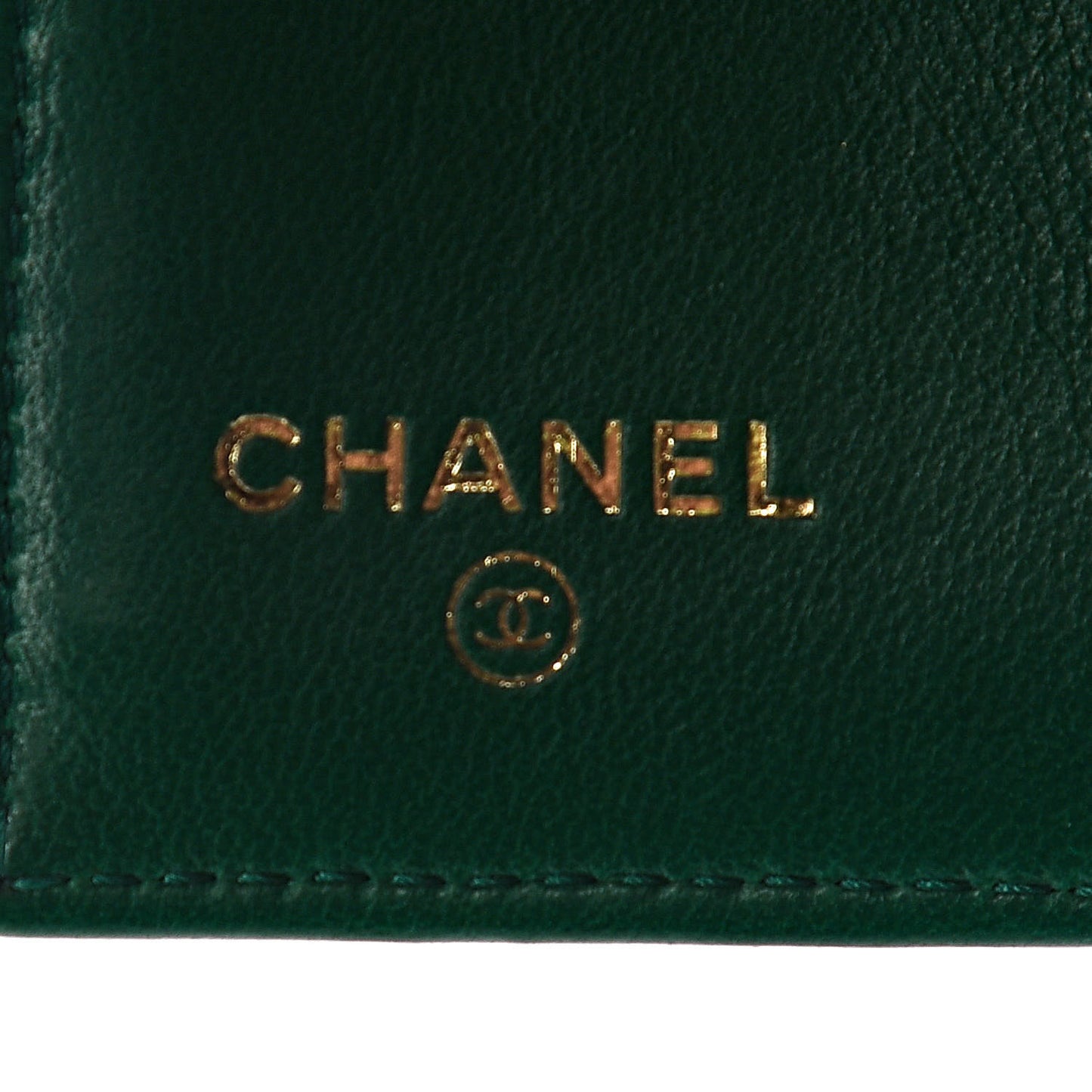 Lambskin Quilted Compact Boy Wallet Green