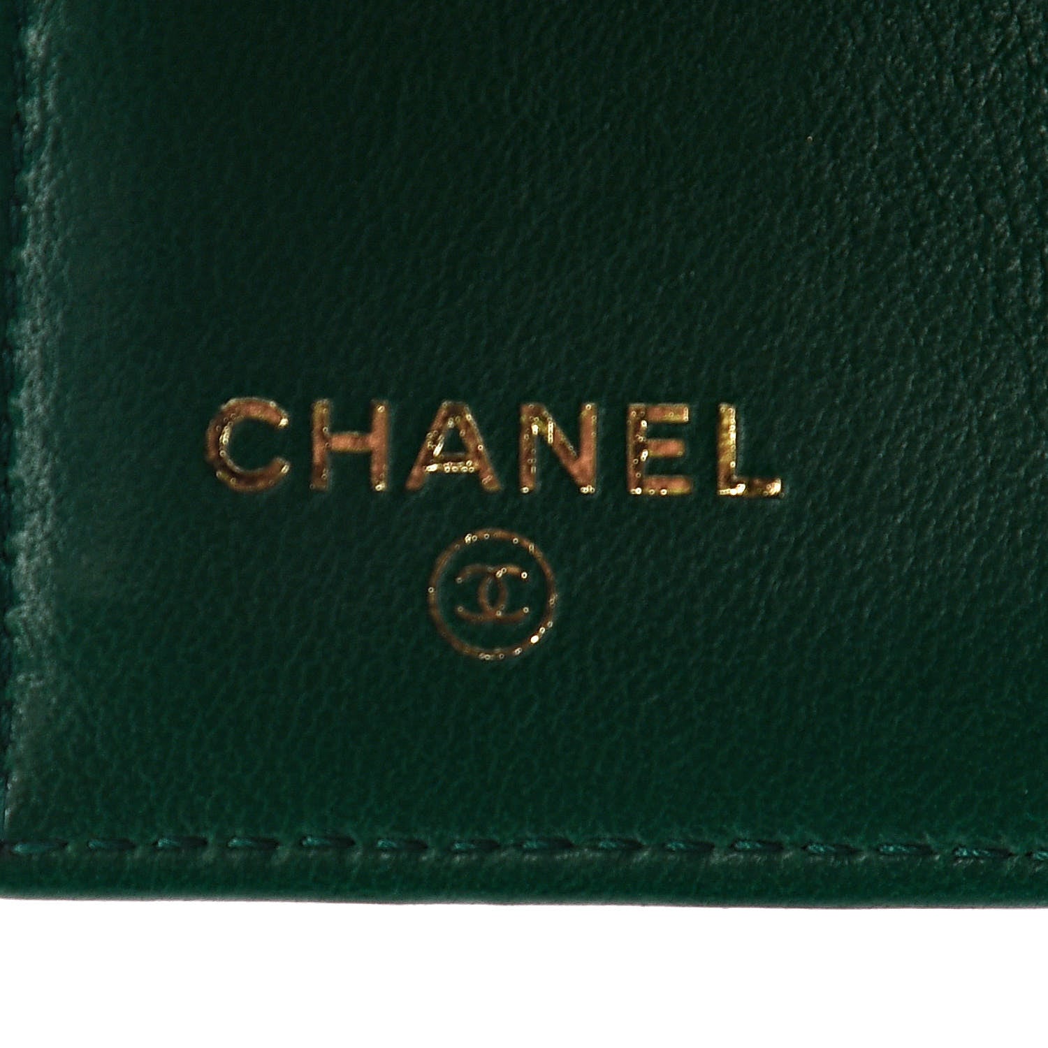 Chanel Lambskin Quilted Compact Boy Wallet Green 6 of 9