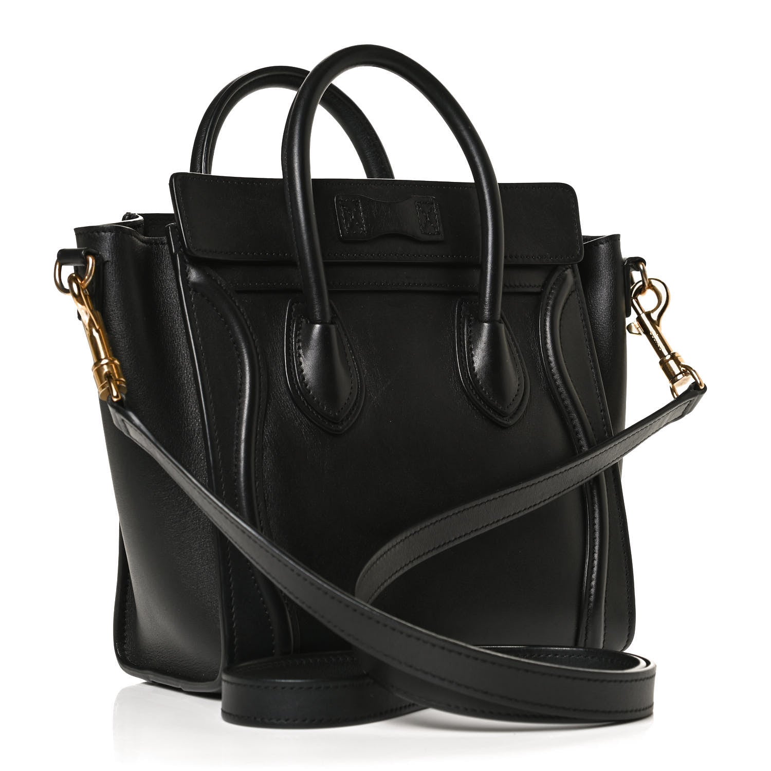 Celine Smooth Calfskin Nano Luggage Black 3 of 12