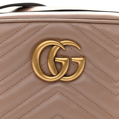 Gucci Calfskin Matelasse Small GG Marmont Chain Shoulder Bag Porcelain Rose 9 of 12