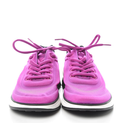 Chanel Lycra Womens CC Sneakers 7.5 Dark Pink 2 of 7