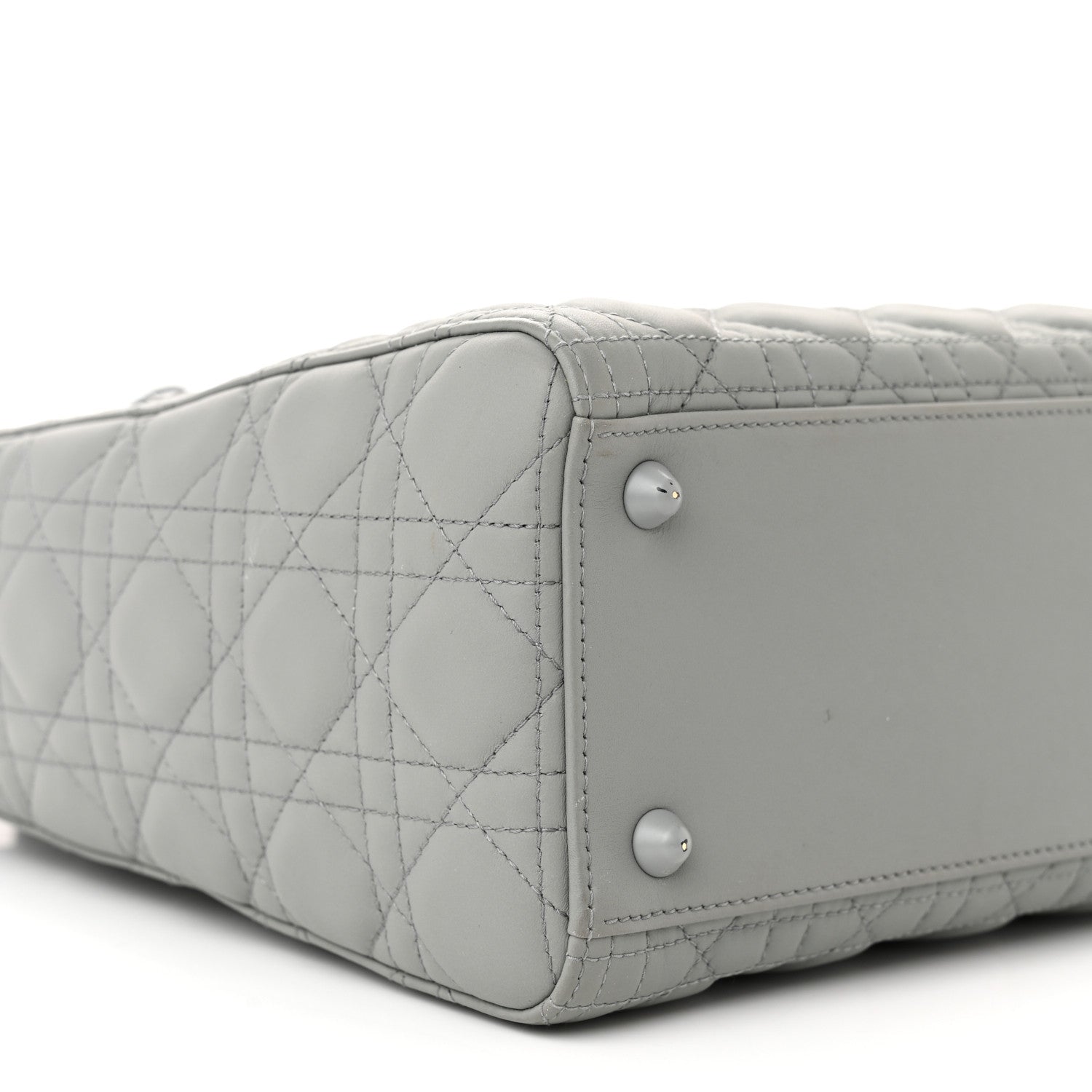 Christian Dior Ultra Matte Calfskin Cannage Large Lady Dior Grey Stone 8 of 11