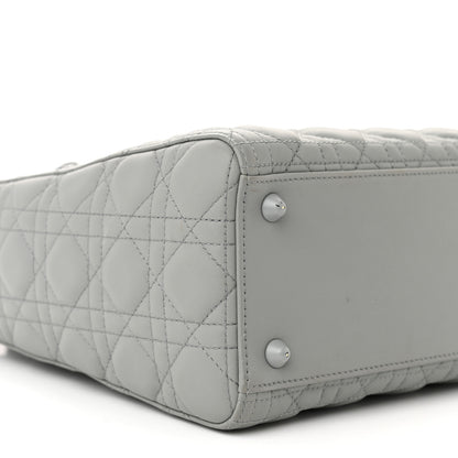 Christian Dior Ultra Matte Calfskin Cannage Large Lady Dior Grey Stone 8 of 11