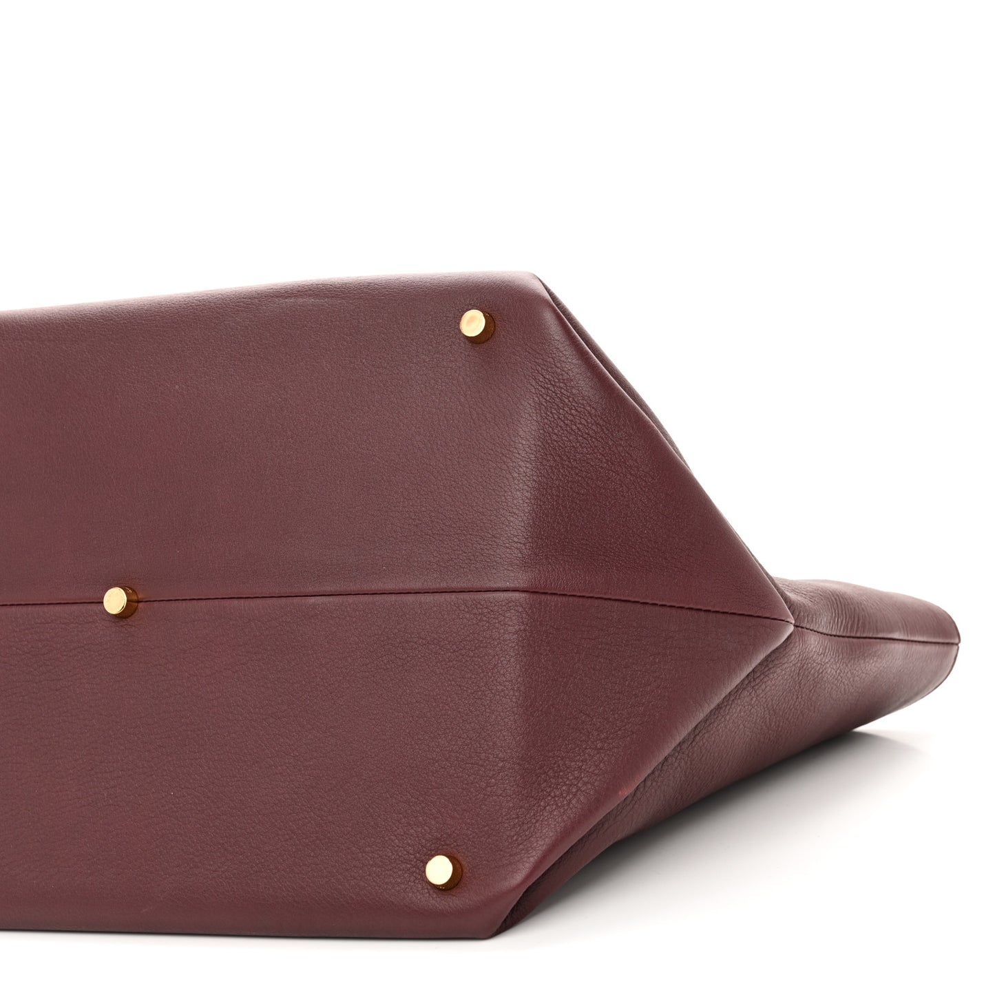 Pebbled Calfskin Medium Amelia Tote Burgundy