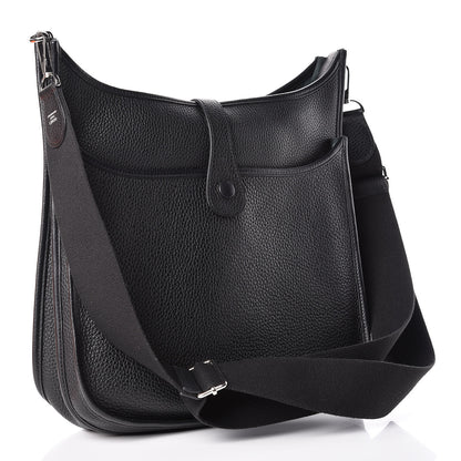 Hermes Taurillon Clemence Evelyne III GM Black 3 of 10