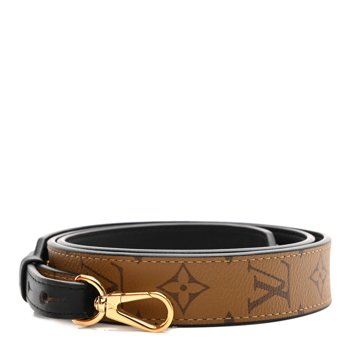 Louis Vuitton Reverse Monogram Bandouliere Shoulder Strap XL Black 1 of 5