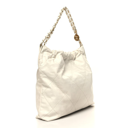 Chanel Shiny Calfskin Quilted Chanel 22 White 4 of 13