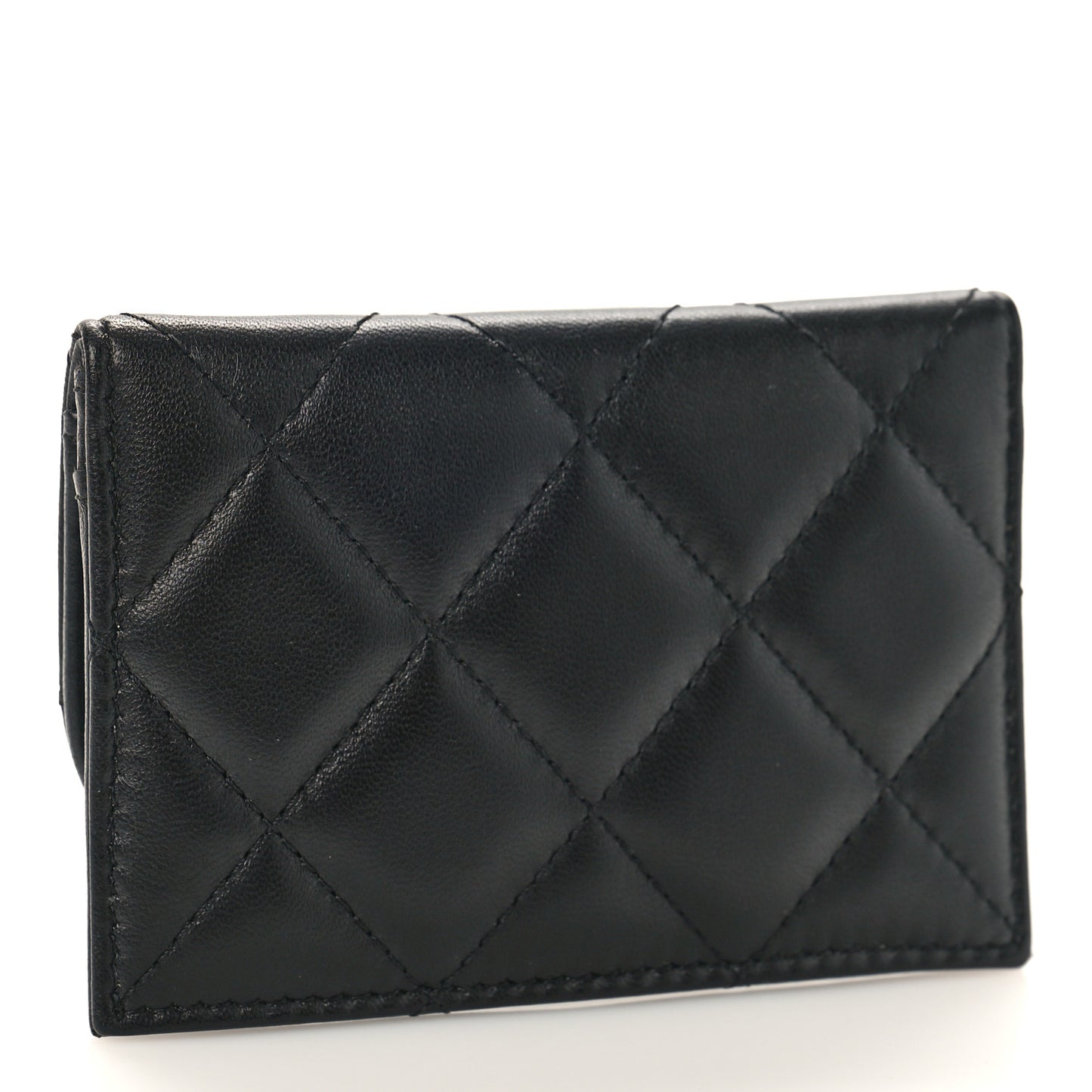 Lambskin Quilted Flap Waist Bag Insert Black