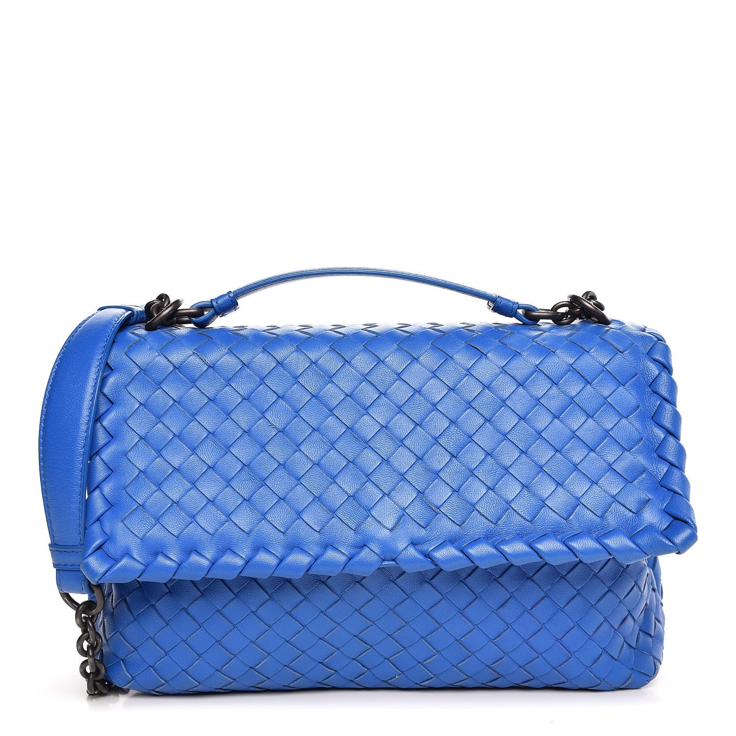 Bottega Veneta Nappa Intrecciato Medium Olimpia Bag Blue Royal 1 of 8